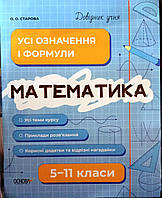 Математика 5-11 Усі означення і формули Довідник учня