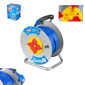 Котушка-подовжувач LEX KOD2194, 4000 Вт, 50 м, 4 розетки