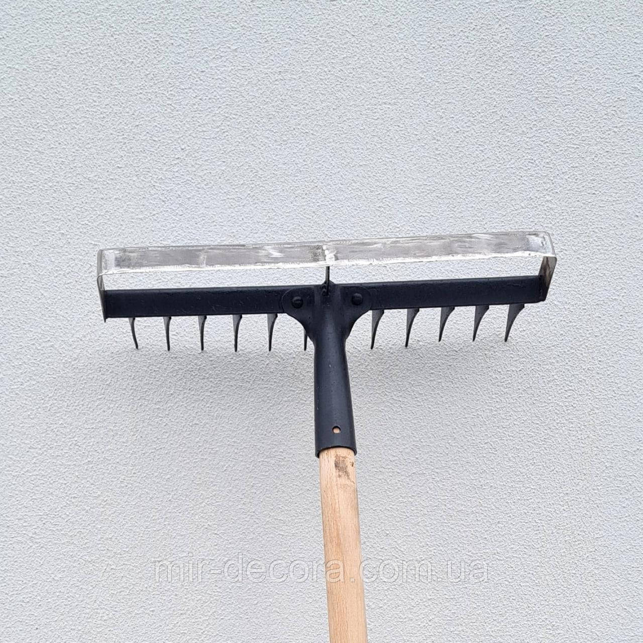 Граблі-сапа (тяпка), два в одному, з нержавіючим лезом.
