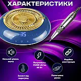 Фрезер для манікюру JMD-803 Pro 60 Вт з витяжкою 2 в 1 сенсорний манікюрний апарат для зняття гель лаку з фрезами, фото 11