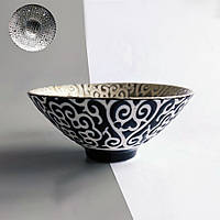 Порцелянова піала зі срібленням "Достаток" Чорна (1шт 75мл)