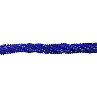 Бусины хрустальные (биконус) 4 мм, нить 85-90 шт, цвет - темно-синий