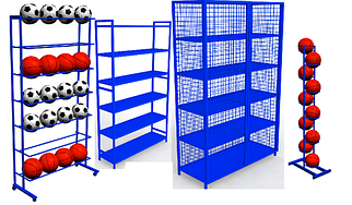 Стелажі і візки для спортінвентарю