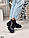 36,37рр!!!! Жіночі шкіряні черевики зимові на низькому ходу Чорні, фото 9