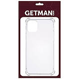 TPU чохол GETMAN Ease logo для Apple iPhone 11 (6.1") | Посилені кути з амортизацією Безбарвний (прозорий), фото 2