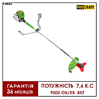 Мотокоса 7,6 л с Procraft T5600 4-х тактная 9000 об мин 8.3 кг Две фрезы с победитом Диск 3Т Катушка