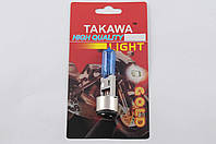 Лампа BA20D (2 уса) 12V 18W/18W (супер белая) (блистер) TAKAWA (mod:A)