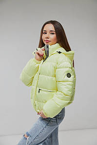 Демісезонна куртка на дівчинку підлітка ККТ-17 лимонна 146
