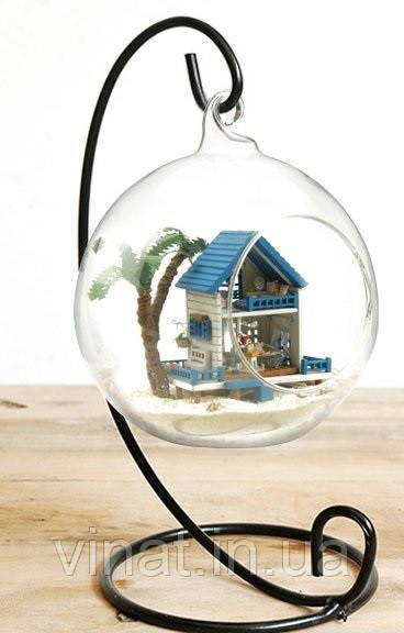 Румбокс - куля інтер'єрний 3D конструктор Miniature DIY HouseRomantic Aegean Sea 2002 + підставка