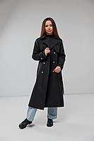 Демисезонное пальто на девочку подростка коттон КП-1 черное 146