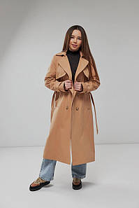 Демісезонне пальто на дівчинку підлітка котон КП-1 персик 146