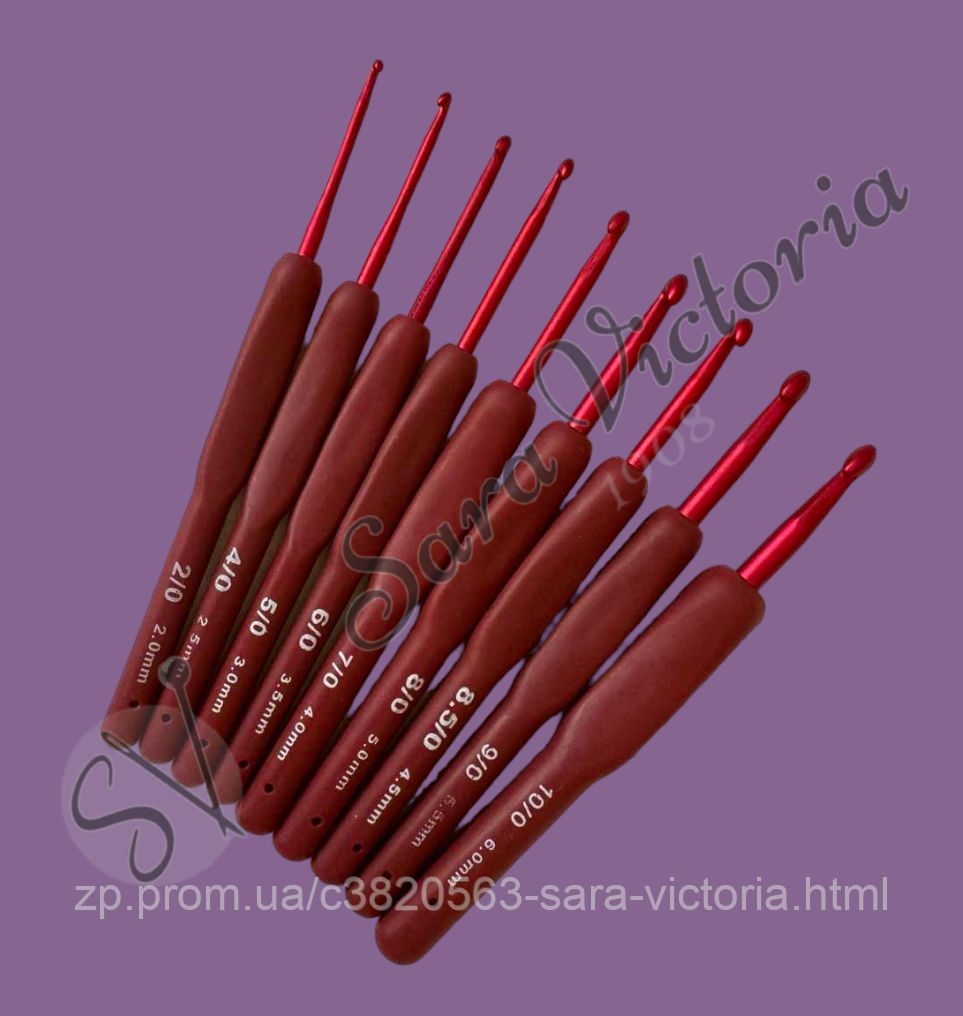 Популярний зручний гачок для в'язання на м'якій ручці, фото 1