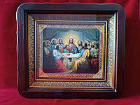 Икона Тайная Вечеря в темном киоте 23х26см