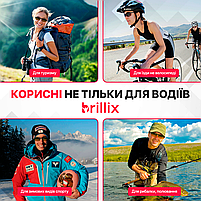 Окуляри для водіїв поляризаційні антиблік Brillix для нічної та денної їзди з чохлом (BRL-012), фото 7