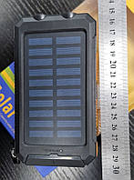 Портативний зарядний пристрій (POWERBANK) LiFePO4 батарея з сонячною панеллю і ліхтариком 20 000 мАг
