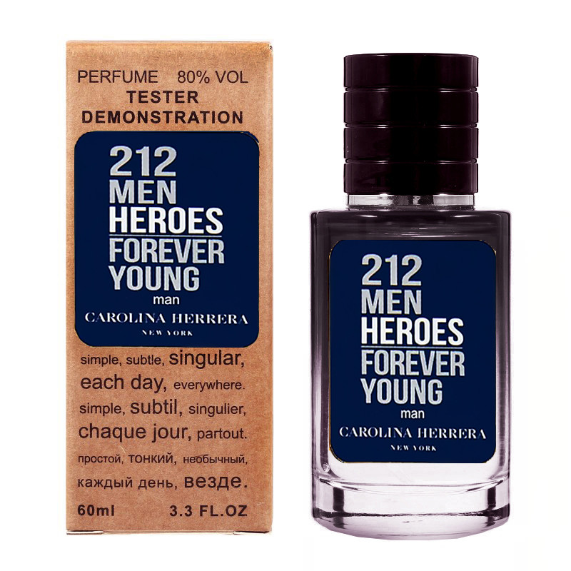 Carolina Herrera 212 Men Heroes Forever Young ТЕСТЕР LUX чоловічий 60 мл, фото 1