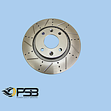 Диск гальмівний передній PEUGEOT 206 CC/SW, 307 SW, Partner / Ranch, 1007  кт.-2шт."Air Cooled" [PSB Tурция], PSB12272, фото 4