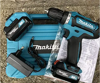 Шуруповерт Makita для дома с двумя аккумуляторами на 24V с набором инструментов в чемодане беспроводной