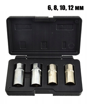 Набір головок для зламаних гвинтів в кейсі G30033 GEKO 6, 8, 10, 12 мм, 4 шт