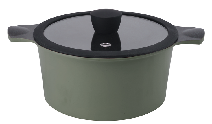 Каструля RINGEL Zitrone Olive 20x9.5 см (2,5 л) з кришкою (RG-2108-20/OL), фото 1