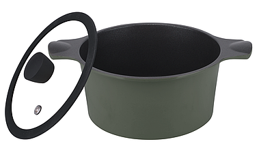 Каструля RINGEL Zitrone Olive 20x9.5 см (2,5 л) з кришкою (RG-2108-20/OL), фото 3