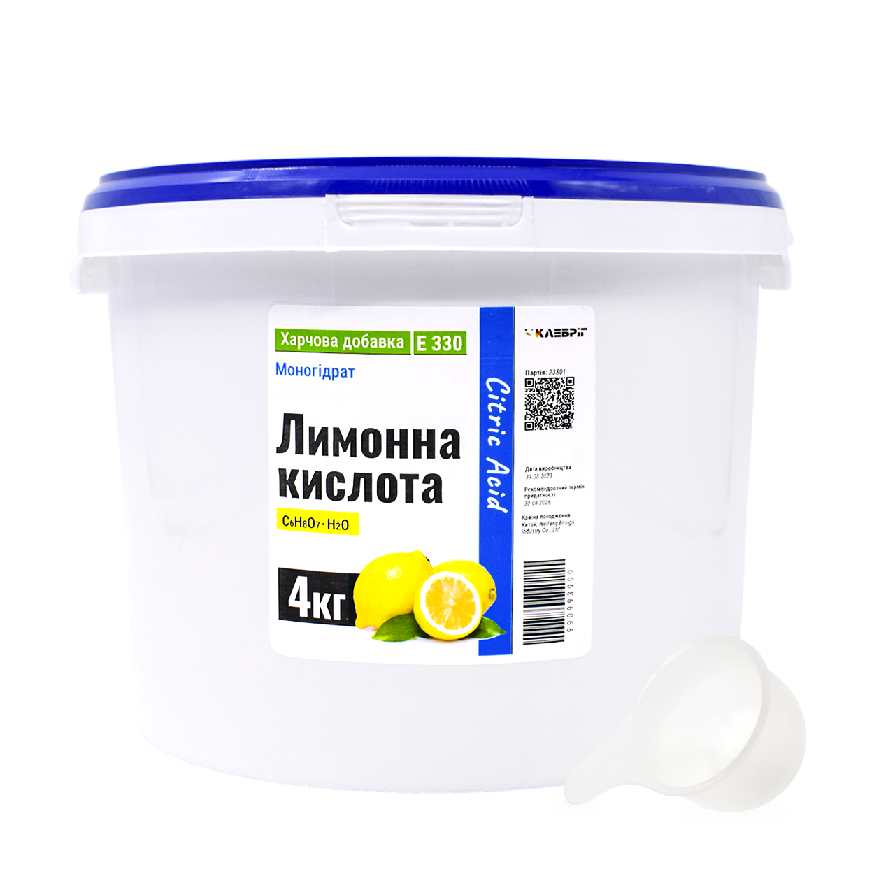 Лимонна кислота 4кг Харчова добавка Е 330, вищий гатунок