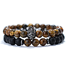 Браслет чоловічий із натурального каменю FRANKLIN коричневий, фото 2