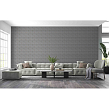 Декоративна 3D панель самоклейка Срібна цегла 700х770х5мм / Самоклеюча панель Сіра, фото 8