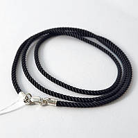 Ювелірний шовковий шнурок зі срібла 925° проби 60 см*3 мм 1.22г 4043