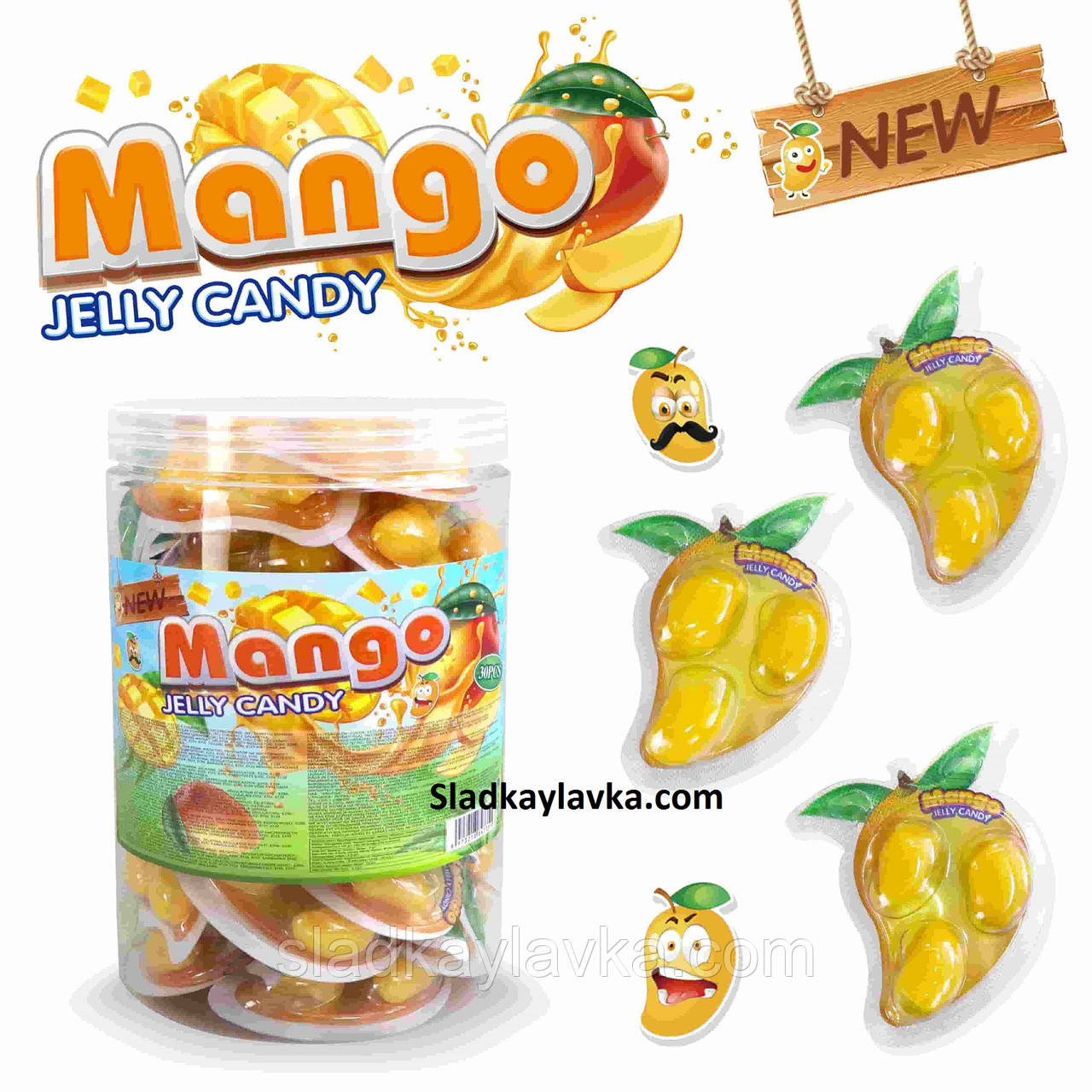 Желейна цукерка Mango Jelly Candy 30 шт (Profisa)