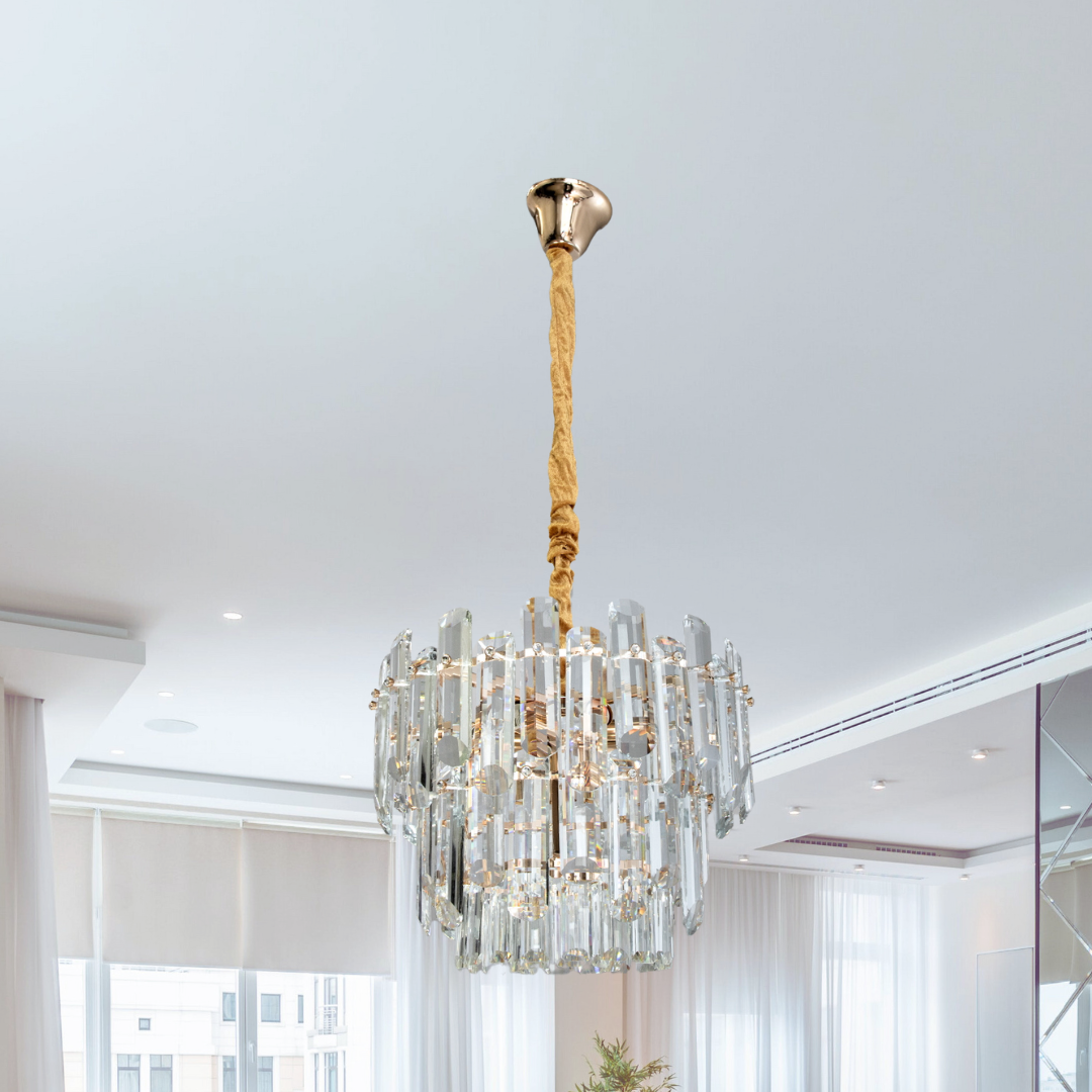 Невелика кришталева люстра підвісна Diasha цоколь  ламп 7 шт колір  2020/400SGD