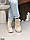 39,40рр!!!! Жіночі шкіряні черевики зимові на низькому ходу Бежеві, фото 6