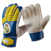 Детские вратарские перчатки для футбола вратаря Реал Мадрид REAL MADRID Cине-Желтый (RM5) 5
