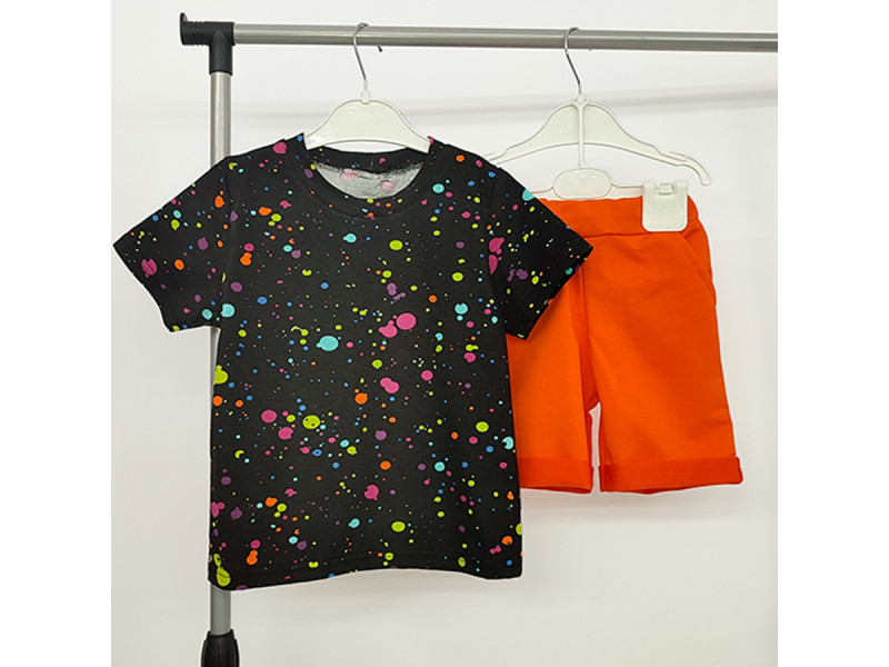 Костюм літній для хлопчика, футболка і шорти, стрейч кулір і двохнитка, від 86-92 см до 122-128 см