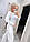 Яркий молодежный прогулочный женский костюм в рубчик, белый, фото 3