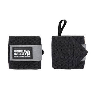 Кистьові бинти Gorilla Wear Basic Wrist Wraps Black/Gray (45 см, середня жорсткість)