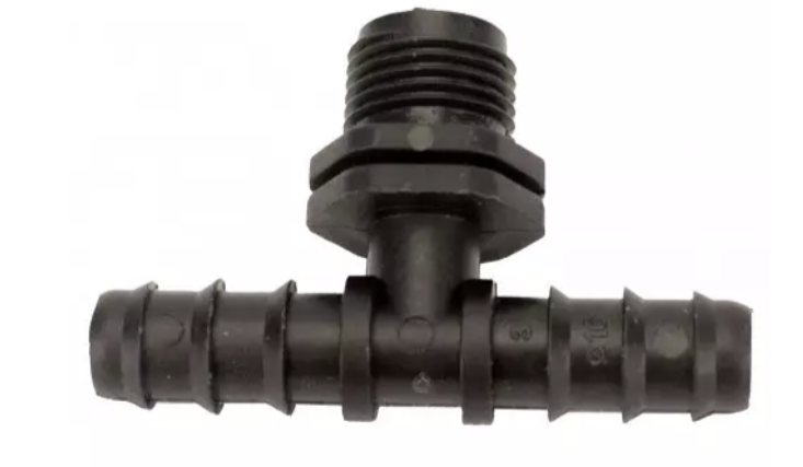 Трійник для краплинної трубки 16 мм зовнішня різьба 1/2", фото 1