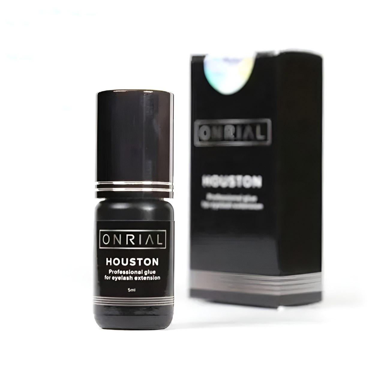 Професійний чорний клей для нарощування вій Houston, 1-2 сек. 5 мл