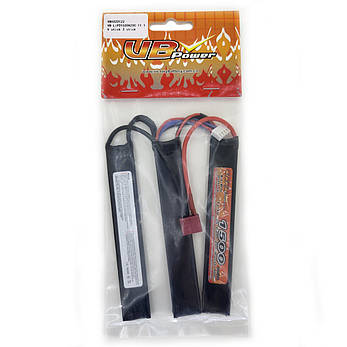 Акумулятор Li-Po 11.1V 1500mah - 3 stick 20-40C нунчаки Т-конектор (VBPower) (для страйкболу), фото 4
