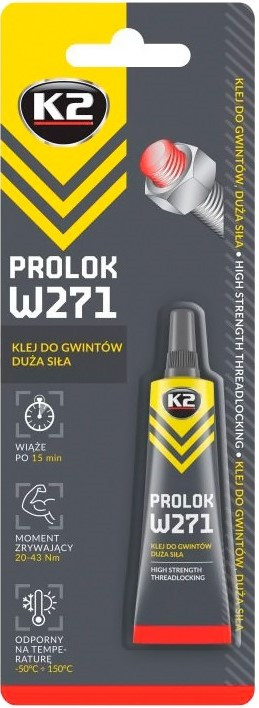 Фіксатор різьблення високої міцності K2 Prolok High W271 6мл, фото 1