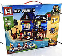 Конструктор MG - Майнкрафт: Рибацький будинок 3 в 1 My World . Вік 6+. Лего, Lego