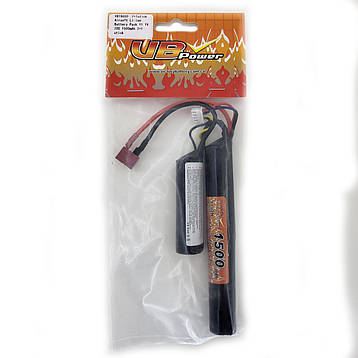 Акумулятор Li-Ion 11.1V 1500mAh 2+1 stick 20-40C круглий, Т-конектор (VBPower) (для страйкболу), фото 3