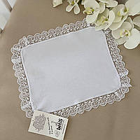 Серветка "Хрестильна скринька" для хліба, свічок Білий Інтерлок арт.27082169 29*34 см.(р)