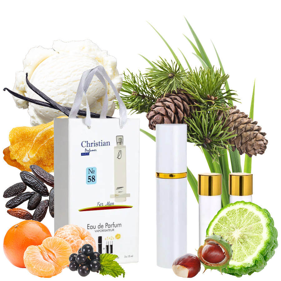 Подарунковий набір парфумерії 3x12 ml Christian for men K-155 № 058, фото 1