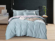 Комплект постільної білизни сатин однотонний bella villa євро розмір B-0329 мятний