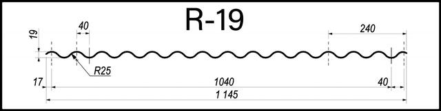 Металлошифер Профнастил Р-19 Укрметалтрейд