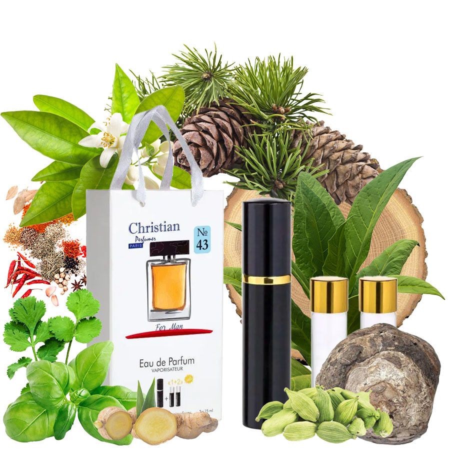 Подарунковий набір парфумерії K-155 № 43 Christian for men 3*12 ml, фото 1