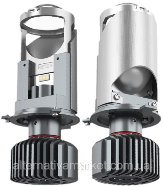 BI-LED міні-лінзи MT Light T40 H4 (70Вт, 16000Лм, 6000К, 9-28V, цоколь H4), фото 1
