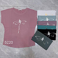 Женская футболка стильная полубатал 48-50 размер