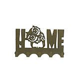 Ключниця настінна металічна 18*12см Home сова на 5 гачків, фото 5